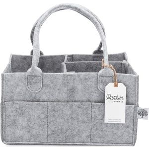 Parker Baby Diaper Caddy Nursery Storage Bin - Gray